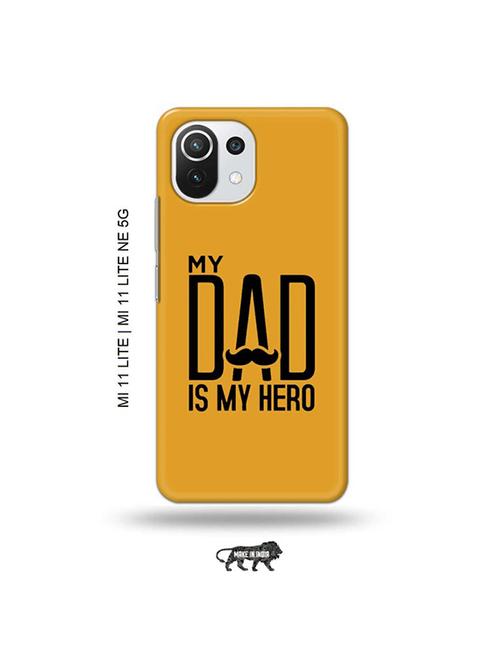 tweakymod designer printed hard case | my dad is my hero back cover compatible with mi 11 lite, xiaomi 11 lite ne 5g - 19034701 - Very Small Image - 1