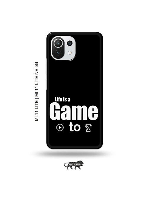 tweakymod designer printed hard case | life is a game paly to win back cover compatible with mi 11 lite, xiaomi 11 lite ne 5g - 19034715 - Very Small Image - 1