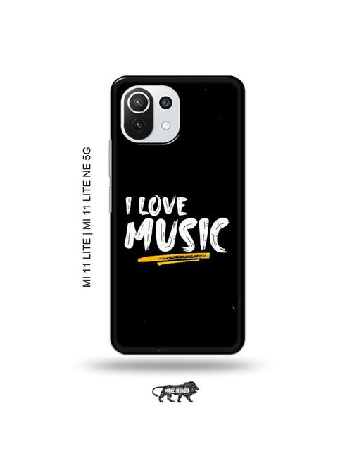 tweakymod designer printed hard case | i love music back cover compatible with mi 11 lite, xiaomi 11 lite ne 5g - 19034720 - Very Small Image - 1