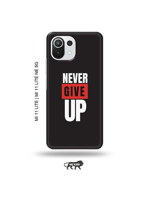 tweakymod designer printed hard case | never give up back cover compatible with mi 11 lite, xiaomi 11 lite ne 5g - 19034723 - Very Small Image - 1