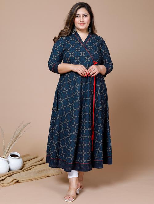 women's angrakha kurta - 19039383 - Very Small Image - 1