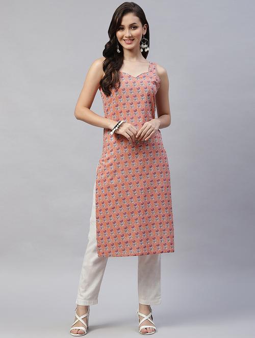 women's straight kurta - 19039389 - Very Small Image - 1