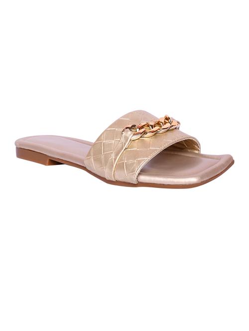 golden flat sandal - 19039417 - Very Small Image - 1