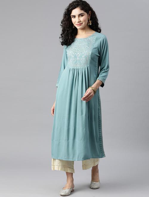 women's flared kurta - 19039623 - Very Small Image - 1