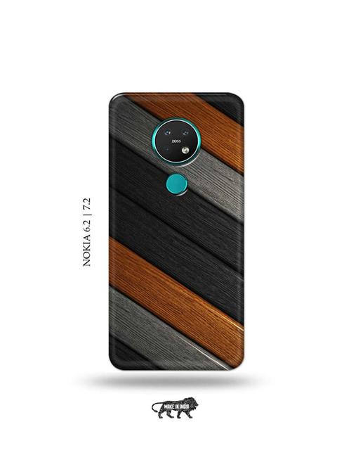 wooden strips back cover compatible with nokia 6.2, nokia 7.2 - 19043553 - Very Small Image - 1