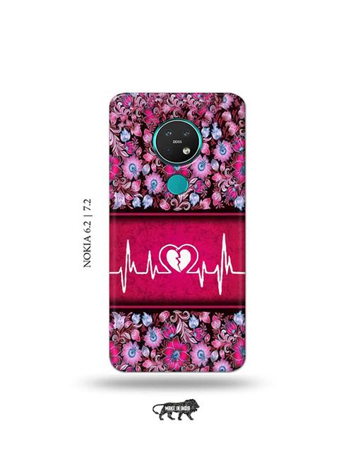 heart ecg back cover compatible with nokia 6.2, nokia 7.2 - 19043585 - Very Small Image - 1