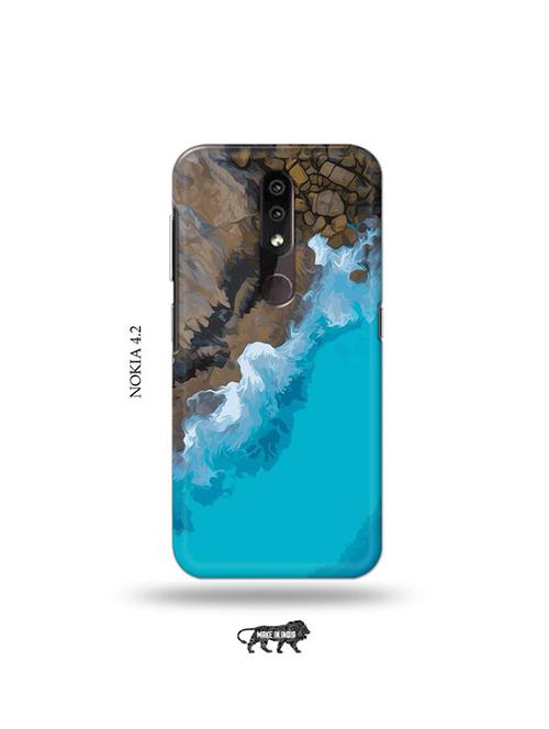 tweakymod designer printed hard case | rock water back cover compatible with nokia 4.2 - 19044517 - Very Small Image - 1