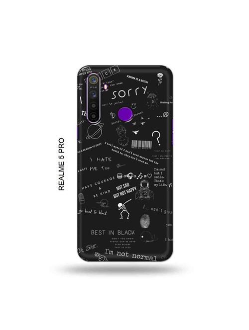 nerdy sorry back cover compatible with realme 5 pro - 19046427 - Very Small Image - 1