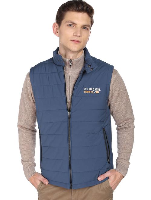 blue polyester casual jacket - 19050315 - Very Small Image - 1