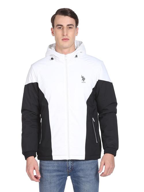 white hooded casual jacket - 19050373 - Very Small Image - 1