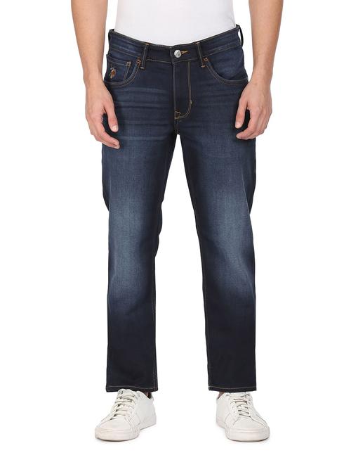 mens straight fit plain jeans - 19051832 - Very Small Image - 1
