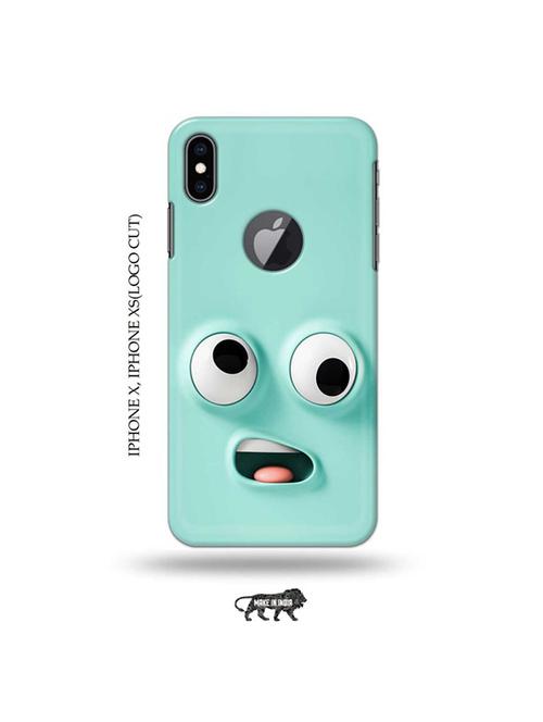 tweakymod designer printed hard case | funny face emoji back cover compatible with iphone x, iphone xs(logo cut) - 19055470 - Very Small Image - 1