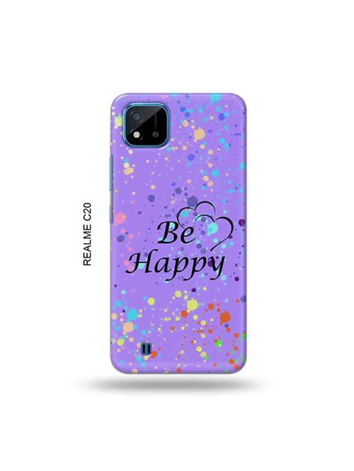 tweakymod designer printed hard case | be happy back cover compatible with realme c20, realme c11(2021) - 19055898 - Very Small Image - 1