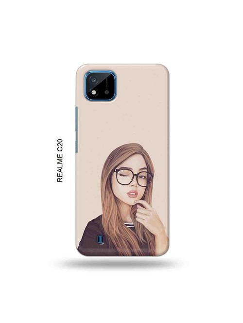 tweakymod designer printed hard case | girl illustration back cover compatible with realme c20, realme c11(2021) - 19055955 - Very Small Image - 1
