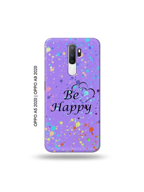tweakymod designer printed hard case | be happy back cover compatible with oppo a5 2020, oppo a9 2020 - 19059119 - Very Small Image - 1