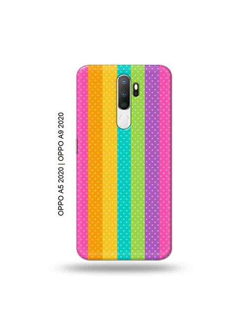 dotted rainbow back cover compatible with oppo a5 2020, oppo a9 2020 - 19059227 - Very Small Image - 1