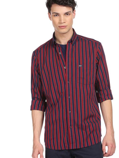 red cotton casual shirt - 19061501 - Very Small Image - 1