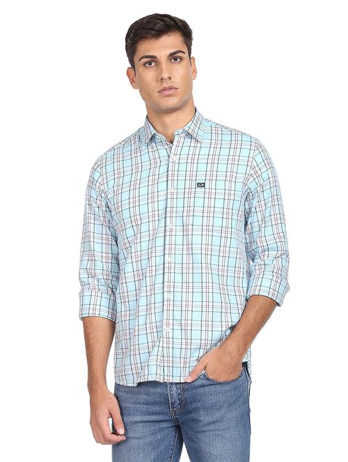 mens checks casual shirt - 19061798 - Very Small Image - 1
