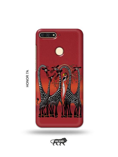 tweakymod designer printed hard case | kalankari giraffe back cover compatible with honor 7a - 19075542 - Very Small Image - 1