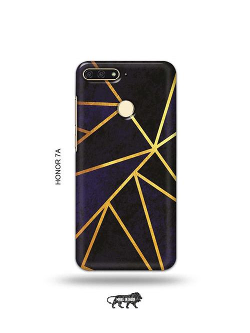 tweakymod designer printed hard case | vertical gold strips back cover compatible with honor 7a - 19075755 - Very Small Image - 1