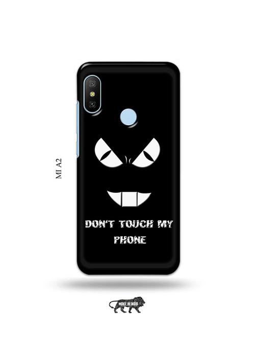 tweakymod designer printed hard case | don't touch my phone back cover compatible with mi a2 - 19077764 - Very Small Image - 1