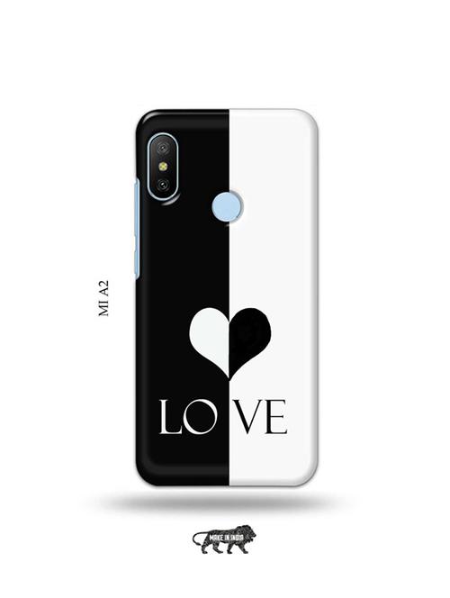 tweakymod designer printed hard case | love back cover compatible with mi a2 - 19077892 - Very Small Image - 1