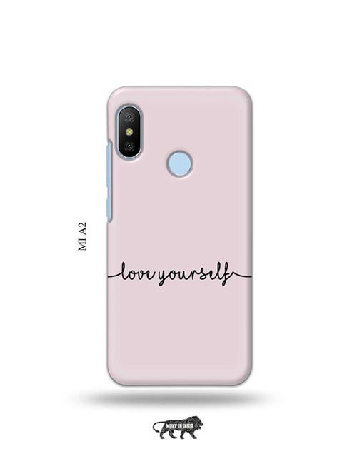 tweakymod designer printed hard case | love yourself back cover compatible with mi a2 - 19077901 - Very Small Image - 1