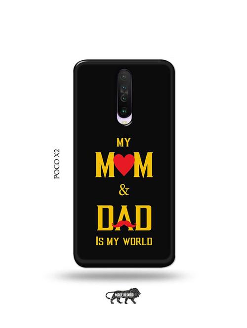 tweakymod designer printed hard case | mom dad back cover compatible with poco x2 - 19078552 - Very Small Image - 1