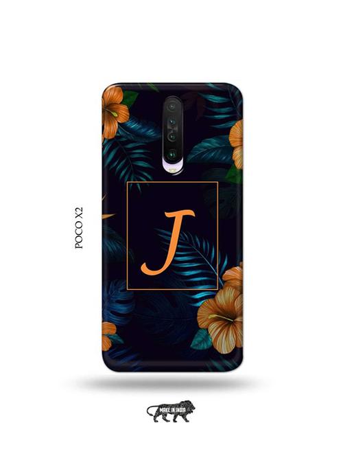 tweakymod designer printed hard case | floral j back cover compatible with poco x2 - 19078636 - Very Small Image - 1