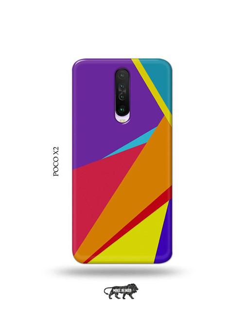 tweakymod designer printed hard case | abstract strips back cover compatible with poco x2 - 19078711 - Very Small Image - 1