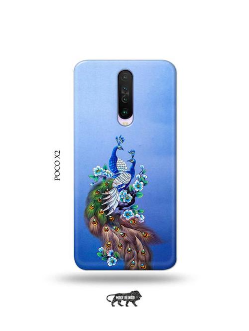 tweakymod designer printed hard case | peacock couple back cover compatible with poco x2 - 19078741 - Very Small Image - 1