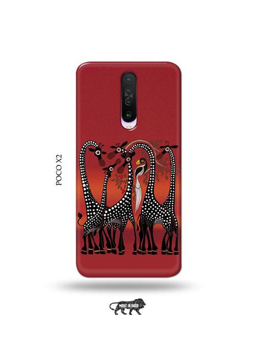 tweakymod designer printed hard case | kalankari giraffe back cover compatible with poco x2 - 19078745 - Very Small Image - 1