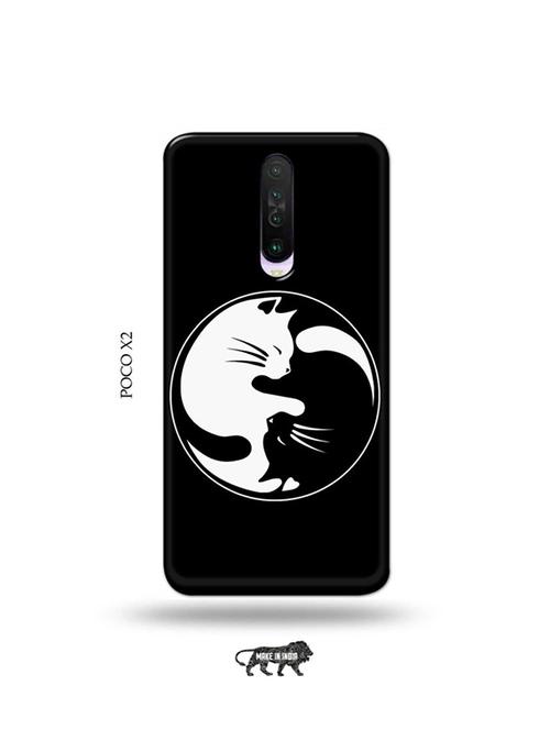tweakymod designer printed hard case | ninja cat back cover compatible with poco x2 - 19078747 - Very Small Image - 1