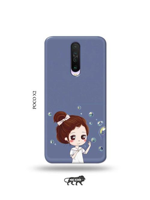 tweakymod designer printed hard case | bubble girl back cover compatible with poco x2 - 19078750 - Very Small Image - 1