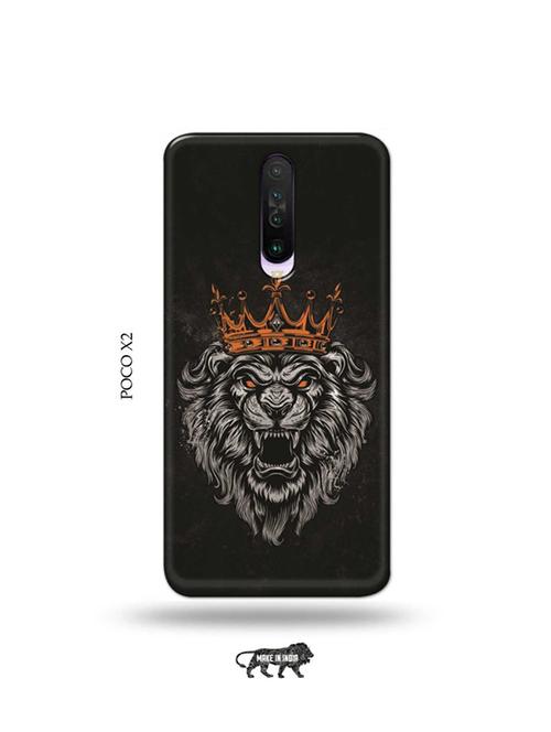 tweakymod designer printed hard case | king lion back cover compatible with poco x2 - 19078752 - Very Small Image - 1