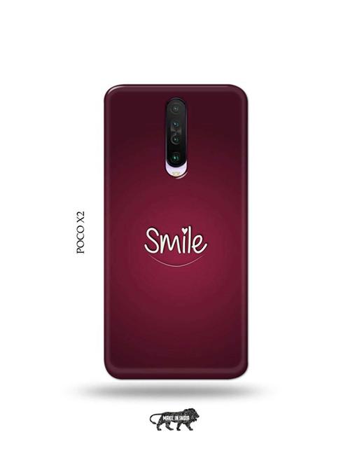 tweakymod designer printed hard case | smile back cover compatible with poco x2 - 19078768 - Very Small Image - 1