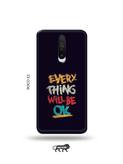 tweakymod designer printed hard case | every thing will be ok back cover compatible with poco x2 - 19078771 - Very Small Image - 1
