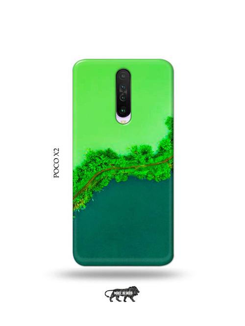 tweakymod designer printed hard case | nature green back cover compatible with poco x2 - 19078814 - Very Small Image - 1