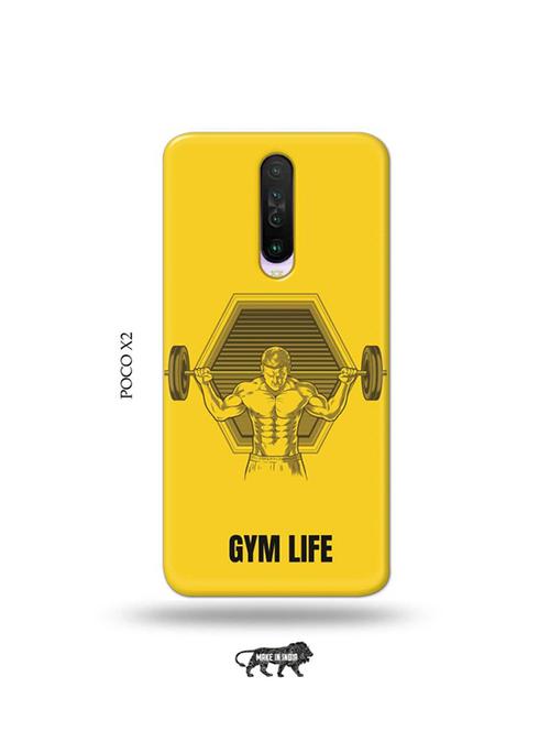 tweakymod designer printed hard case | gym life back cover compatible with poco x2 - 19078859 - Very Small Image - 1