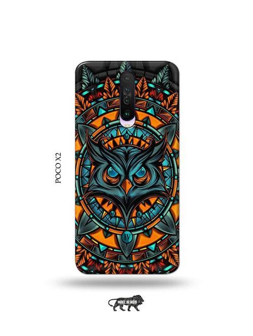 tweakymod designer printed hard case | angry owl back cover compatible with poco x2 - 19078873 - Very Small Image - 1