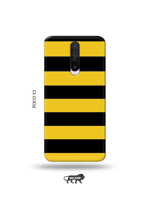 tweakymod designer printed hard case | yellow strips back cover compatible with poco x2 - 19078912 - Very Small Image - 1