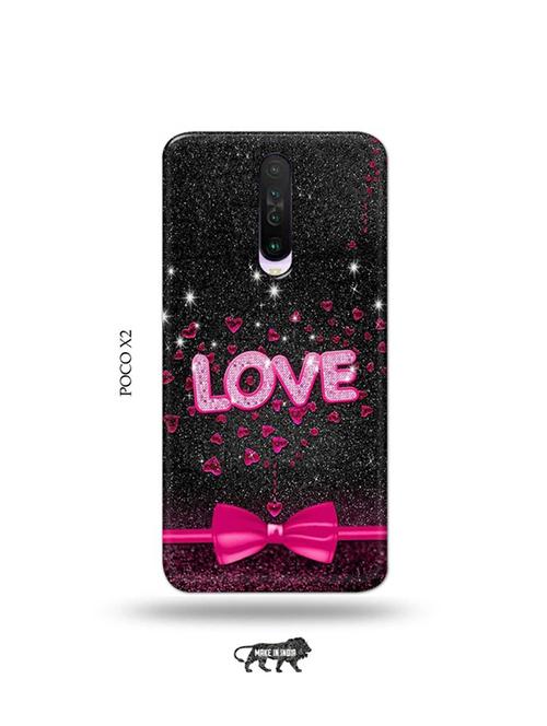 tweakymod designer printed hard case | love back cover compatible with poco x2 - 19078974 - Very Small Image - 1
