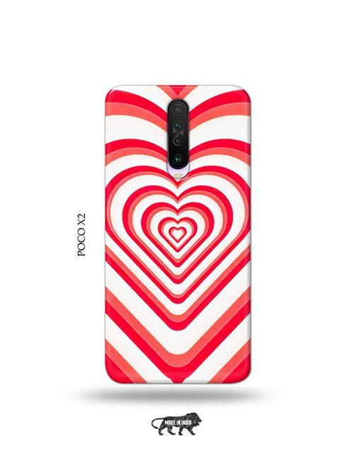 tweakymod designer printed hard case | pink heart back cover compatible with poco x2 - 19078991 - Very Small Image - 1