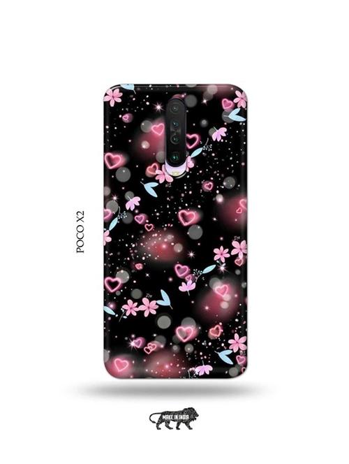 tweakymod designer printed hard case | flower and hearts back cover compatible with poco x2 - 19078994 - Very Small Image - 1