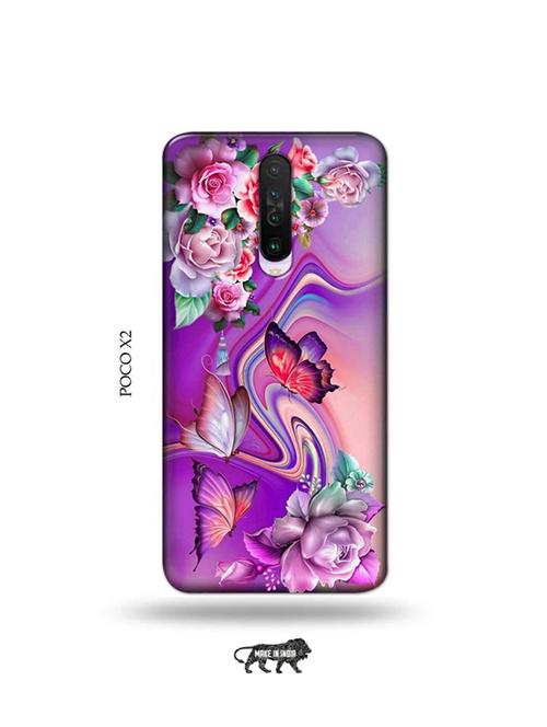 tweakymod designer printed hard case | flowers back cover compatible with poco x2 - 19079004 - Very Small Image - 1