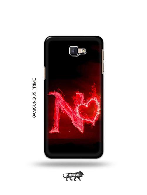tweakymod designer printed hard case | fire heart letter n back cover compatible with samsung j5 prime - 19079179 - Very Small Image - 1