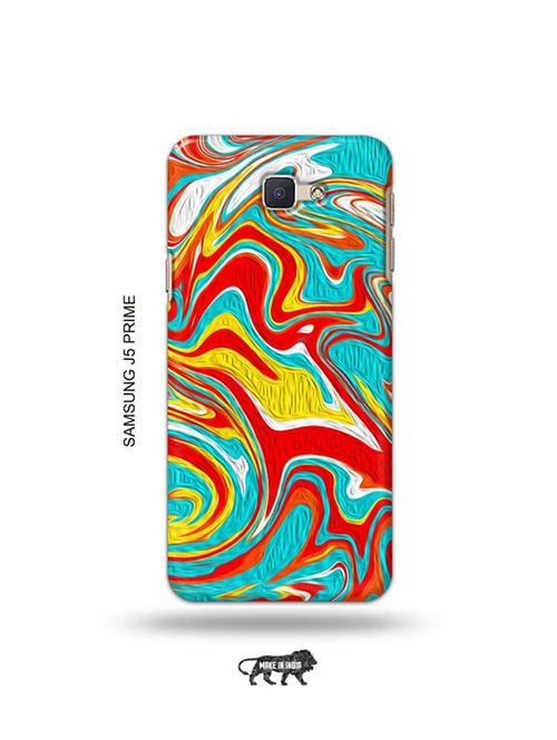 tweakymod designer printed hard case | messy red yellow back cover compatible with samsung j5 prime - 19079371 - Very Small Image - 1