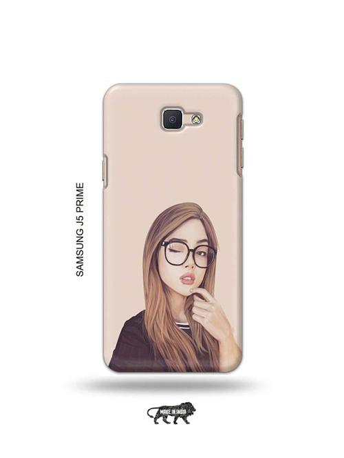 tweakymod designer printed hard case | girl illustration back cover compatible with samsung j5 prime - 19079525 - Very Small Image - 1
