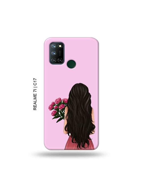 tweakymod designer printed hard case | girl with flowers back cover compatible with realme 7i, realme c17 - 19079880 - Very Small Image - 1