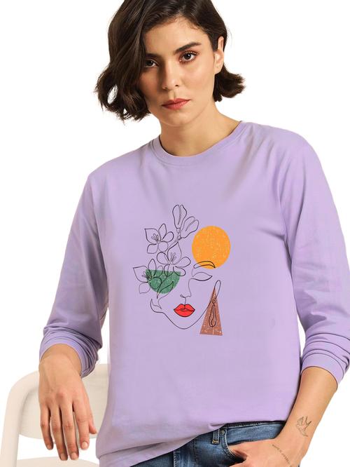 purple cotton tshirt - 19081142 - Very Small Image - 1